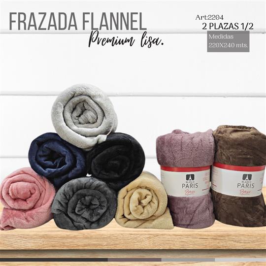  Frazada Flannel Premium Lisa 2 1/2 Plazas